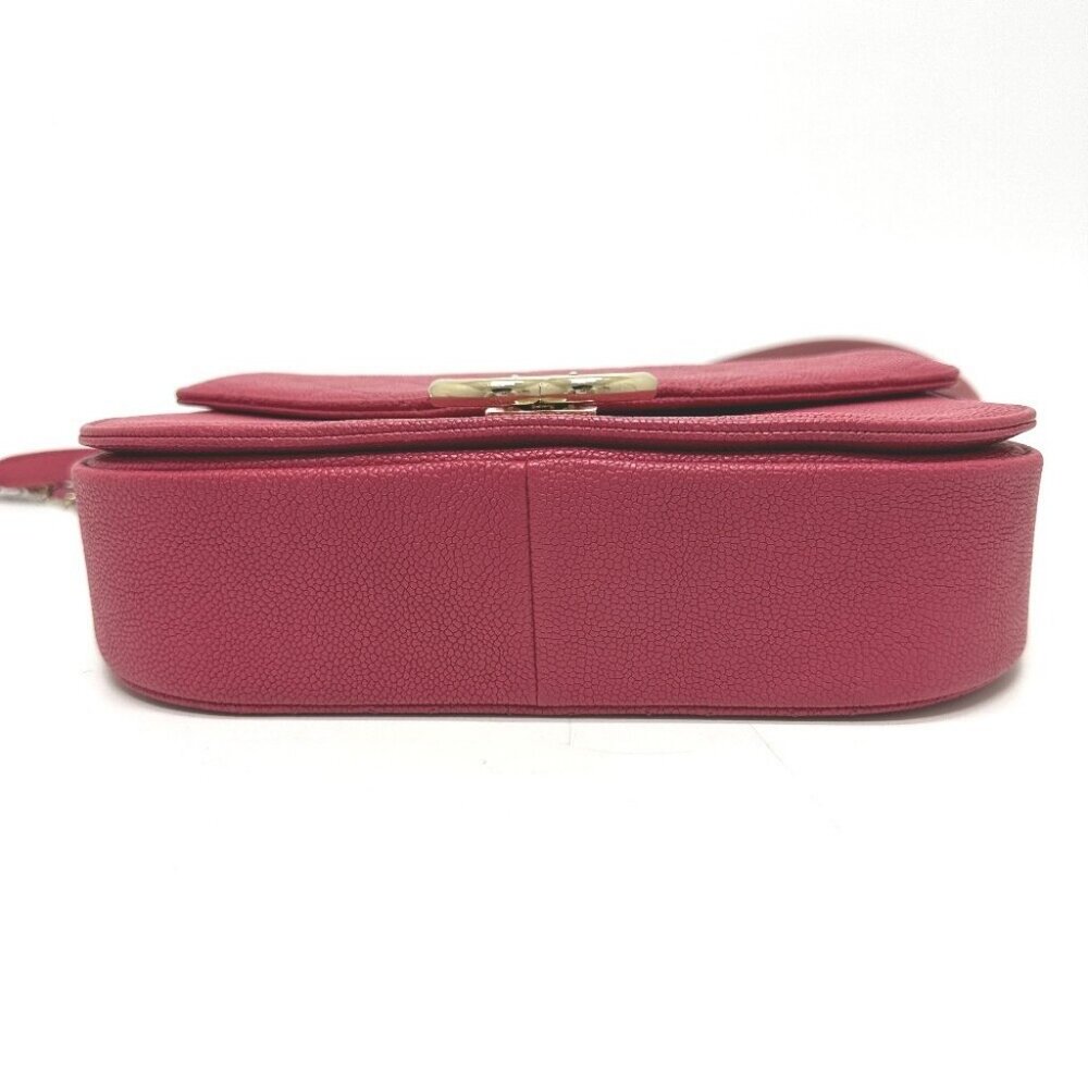 CHANEL CC Mark CC coil Bag 2WAY Chain Shoulder Bag Caviar Leather Pink - Picture 6 of 14